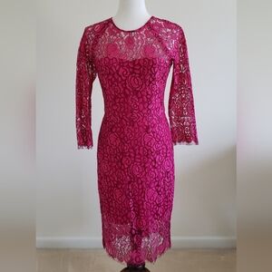 Lela Rose lace Midi dress